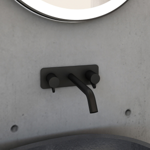 Matte Black Einzigartiger Wand-Waschtischmischer